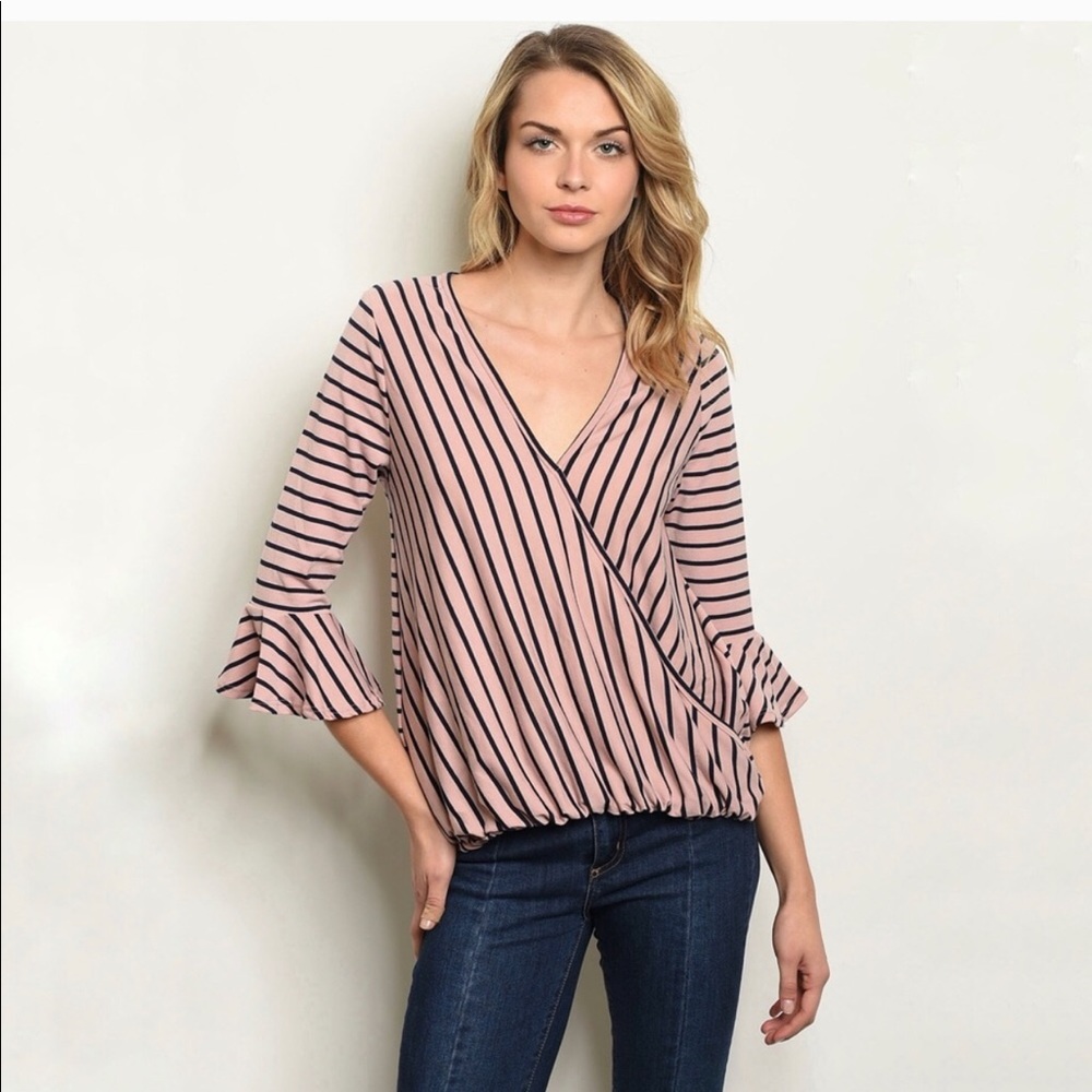 Striped blouse.